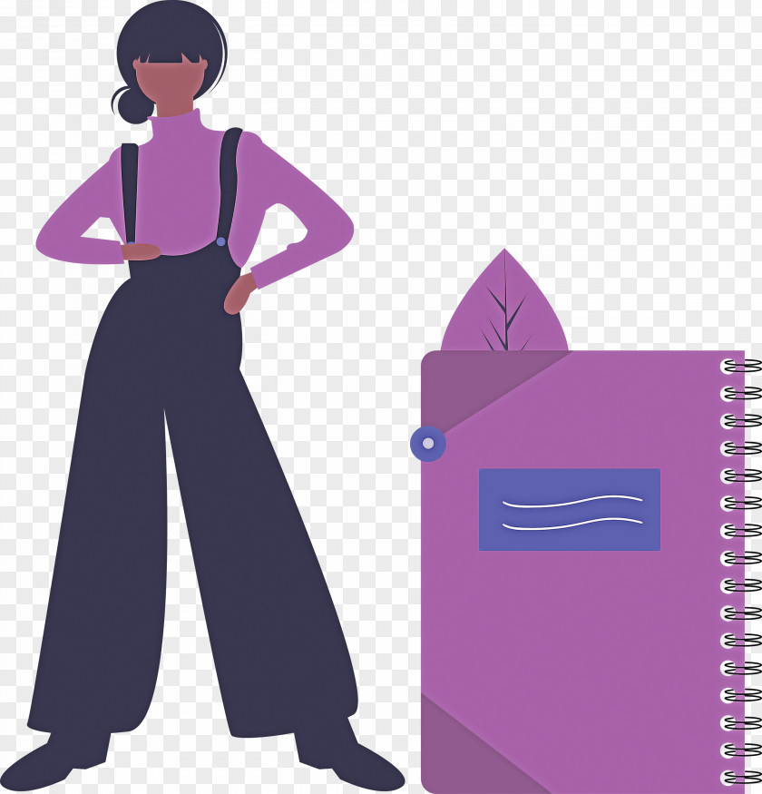 Notebook Girl PNG