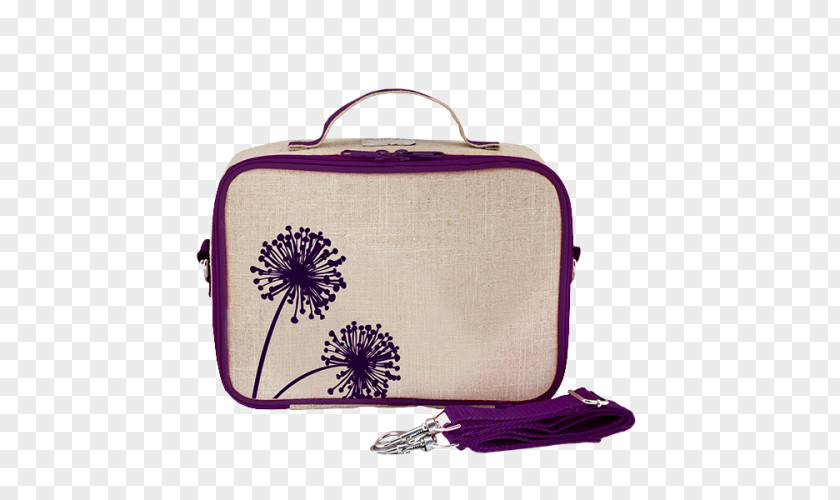 Purple Dandelion Bento Lunchbox Thermal Bag PNG