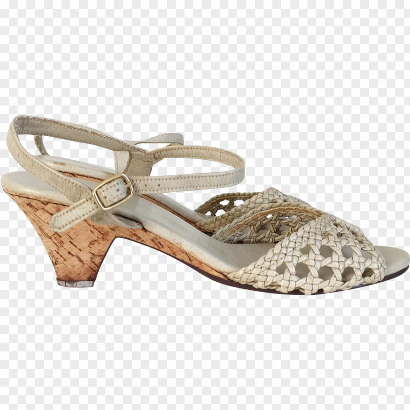 Sandal Peep-toe Shoe Wedge Beige PNG