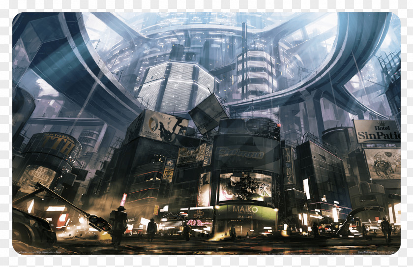 Science Fiction Future City Desktop Wallpaper Image Binary Domain Futurism Video Games PNG