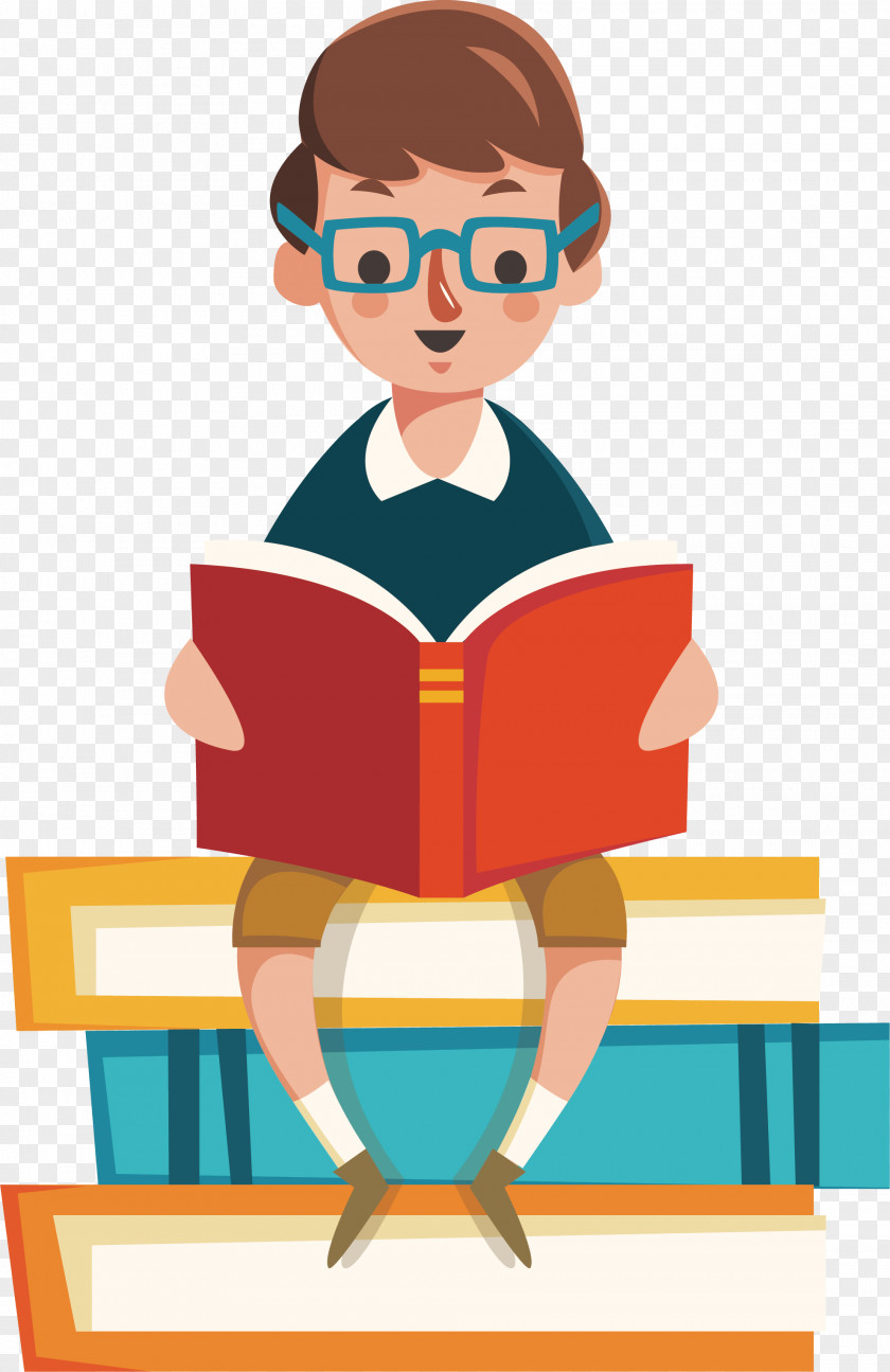 A Child Who Reads Carefully Euclidean Vector English Clip Art PNG