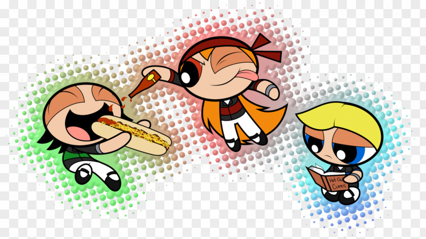 Chili Comic Blossom, Bubbles, And Buttercup Art Blue Team PNG