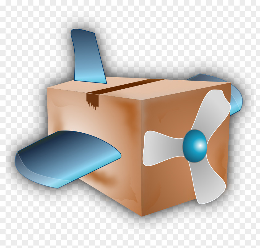 Airplane Cardboard Box Carton Clip Art PNG