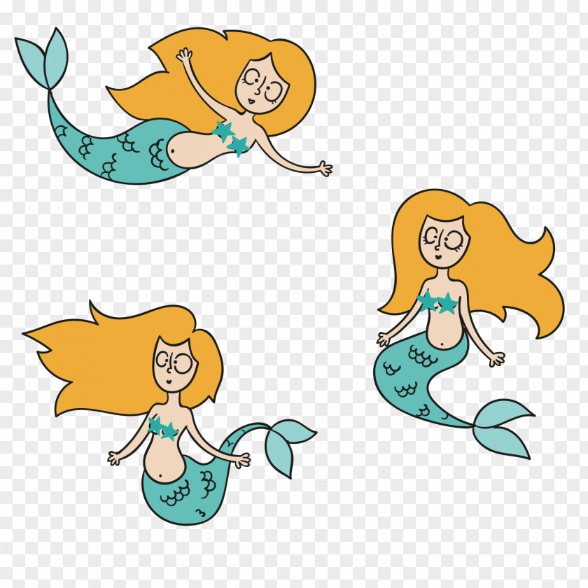 Cartoon Little Mermaid Euclidean Vector Clip Art PNG