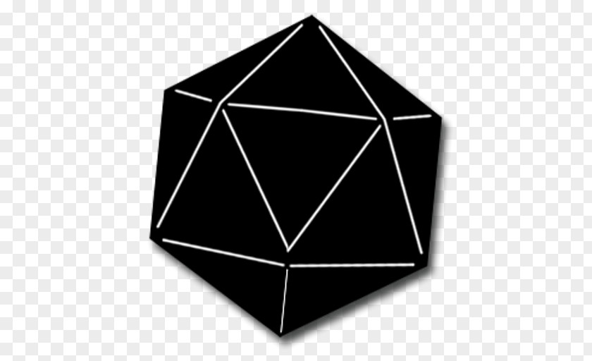 D20 System Black And White Dice PNG