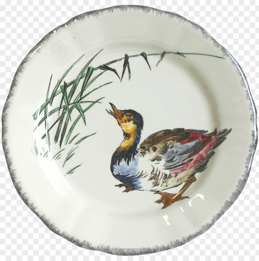 Plate Gien Bird Ducks, Geese And Swans PNG