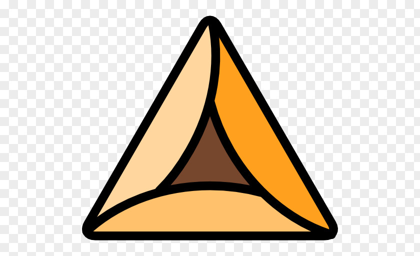 Yellow Triangle Hamantash Icon PNG