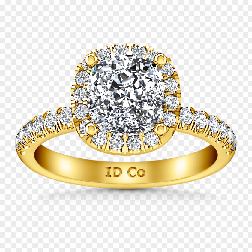 Diamond Cut Engagement Ring PNG