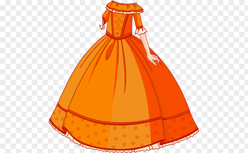 Dress Gown Paper Doll Clothing PNG