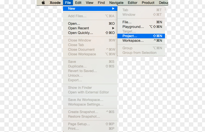 Project Workspace Xcode PNG