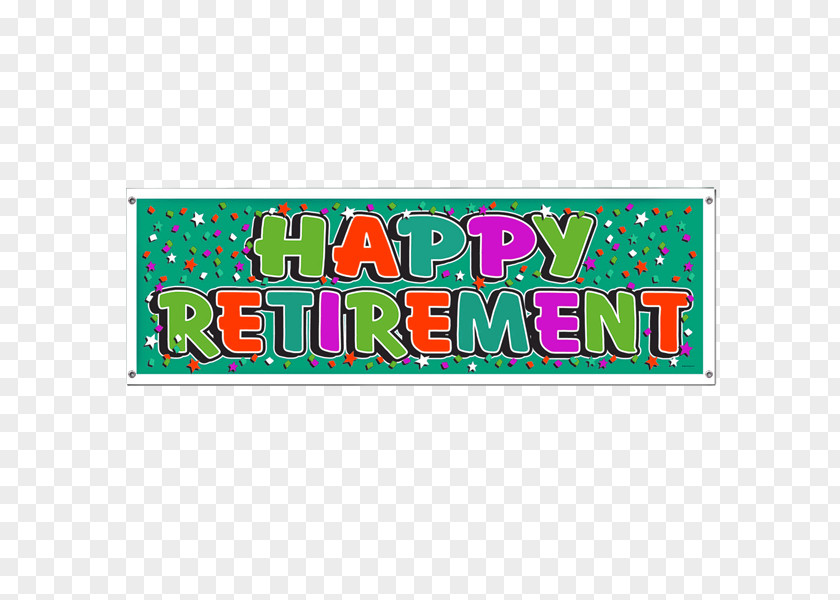 Rectangle Retirement Banner Font PNG