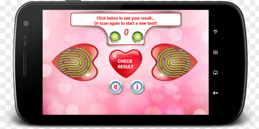 Fingerprint Scanning Smartphone Love Test Screenshot Image Scanner PNG