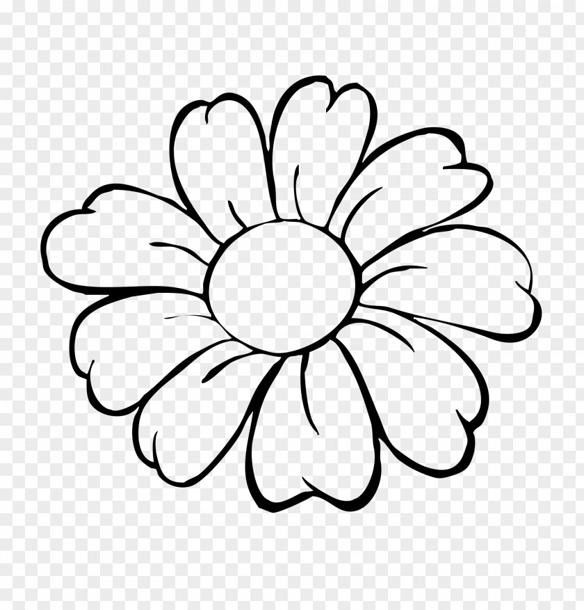 Flower Coloring Book Garden Common Daisy Adult PNG