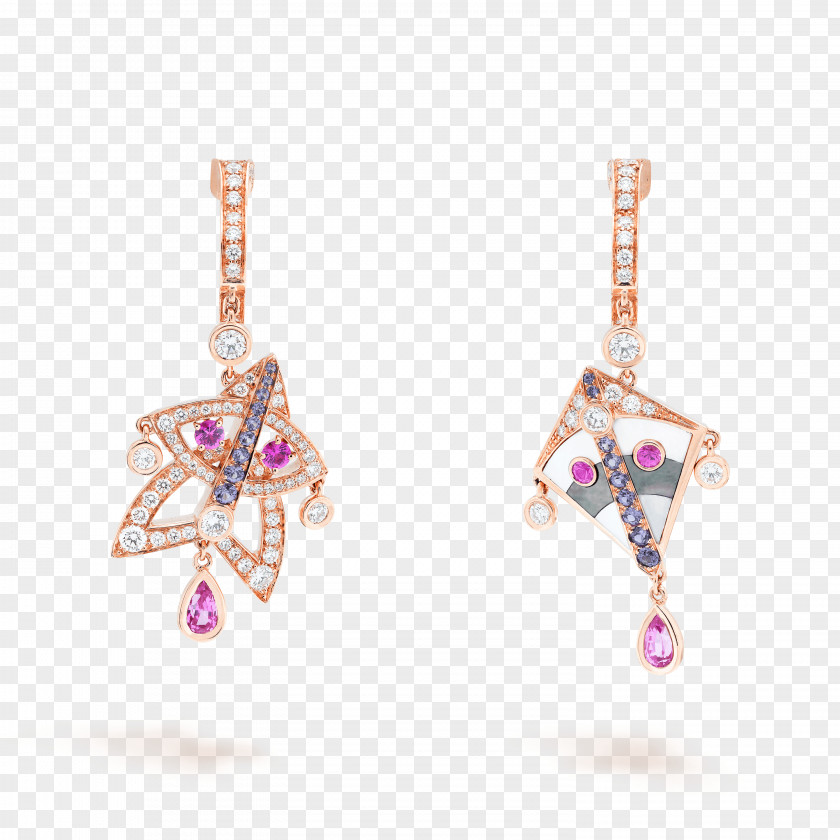 Jewellery Model Earring Van Cleef & Arpels Amethyst PNG