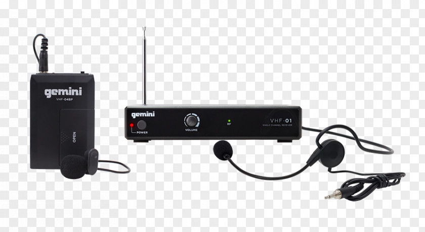 Lapel Mic Wireless Microphone Headset Lavalier Gemini VHF Series VHF-01HL Professional Audio DJ Equimpent PNG