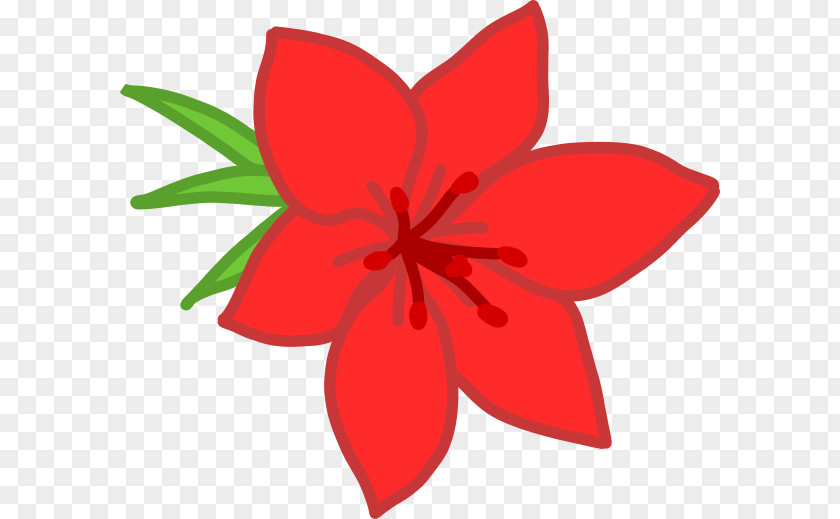 Red Flower Clip Art PNG