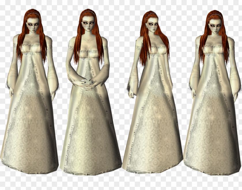 Redhead Drawing Gown PNG