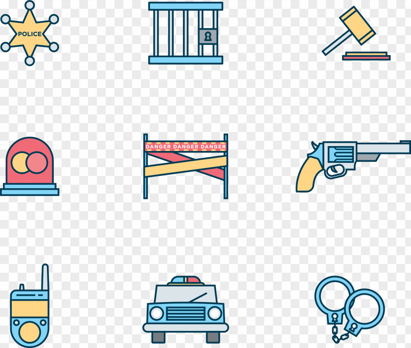 Cartoon Police Cute Icon Officer Car PNG