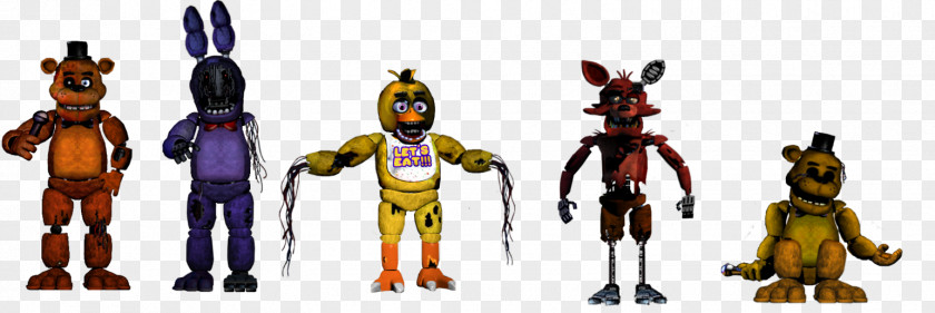Nightmare Foxy Five Nights At Freddy's 2 Animatronics Jump Scare Action & Toy Figures PNG