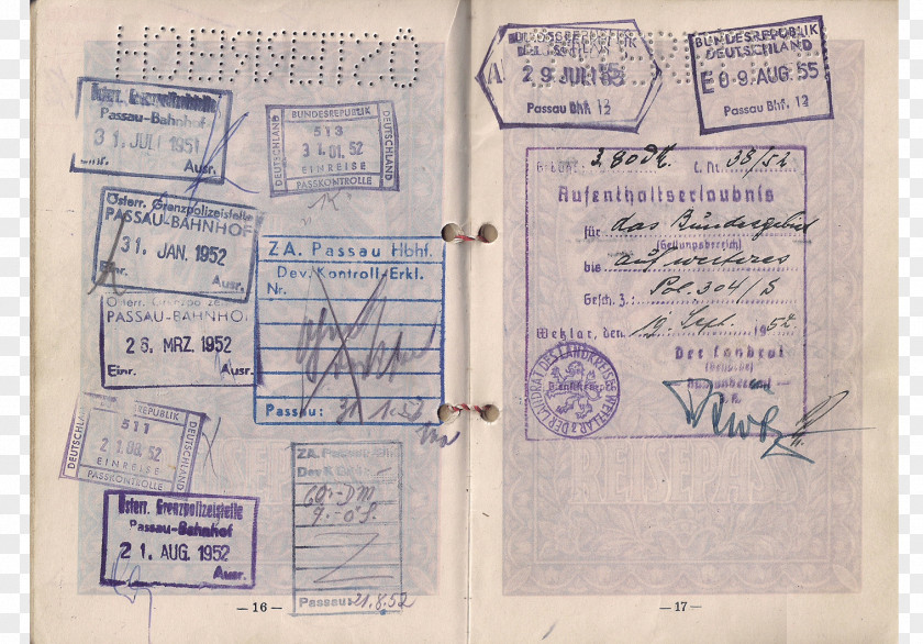 Austrian Passport Paper PNG