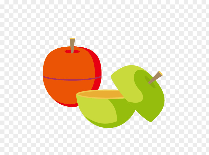 Cartoon Cut Apple Clip Art PNG