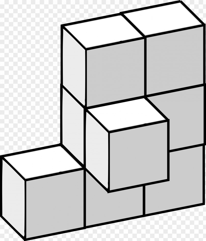 Cube Drawing Box Isometric Projection Sketch PNG
