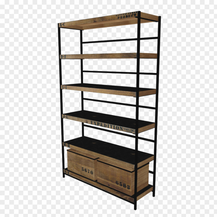 Material Object Shelf Bookcase House Maisons Du Monde Industrial Style PNG