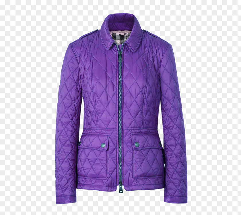 Purple Long-sleeved Jacket Lapel Padded Ms. Sweater Cardigan Clothing PNG
