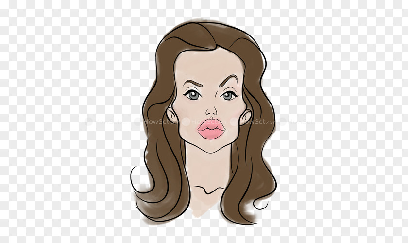 Angelina Jolie Drawing Caricature Nose PNG