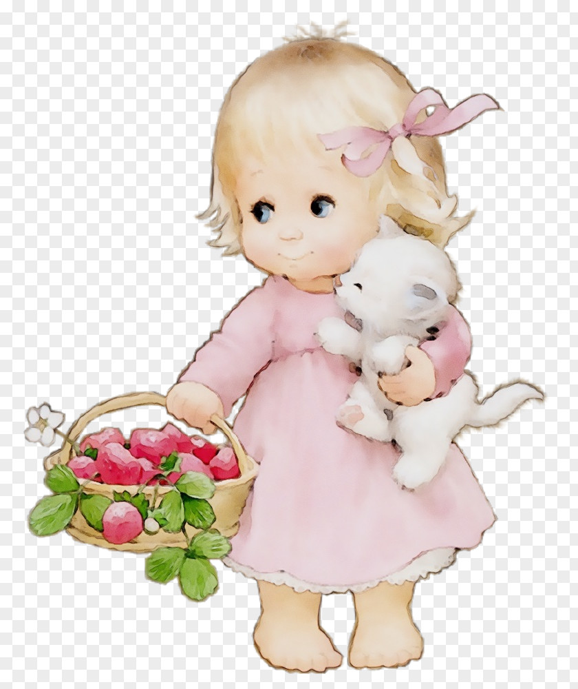 Cut Flowers Plant Cartoon Pink Figurine Child Toy PNG