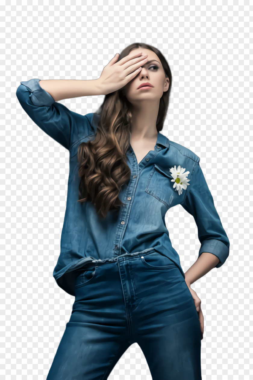 Shoulder Textile Jeans Denim Blue Clothing Waist PNG