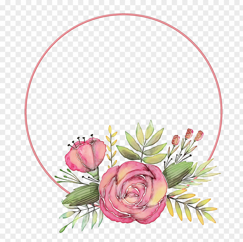 Wildflower Garden Roses Watercolor Pink Flowers PNG