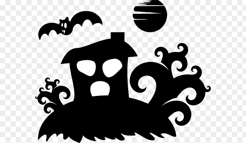 Creepy House Pictures The Halloween Tree Silhouette Clip Art PNG