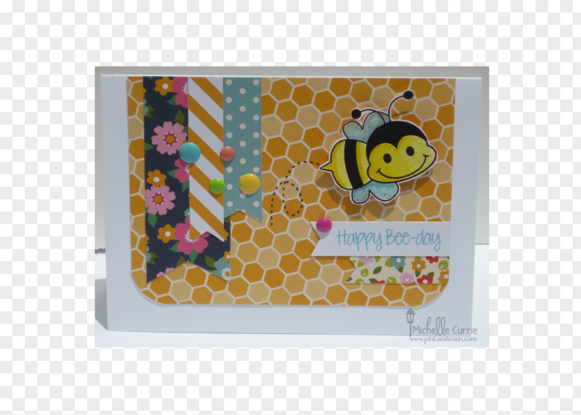 Happy Bee Textile Picture Frames Rectangle Pattern PNG