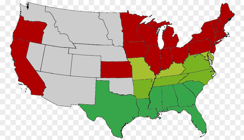 United States American Civil War Historic Regions Of The Blank Map PNG