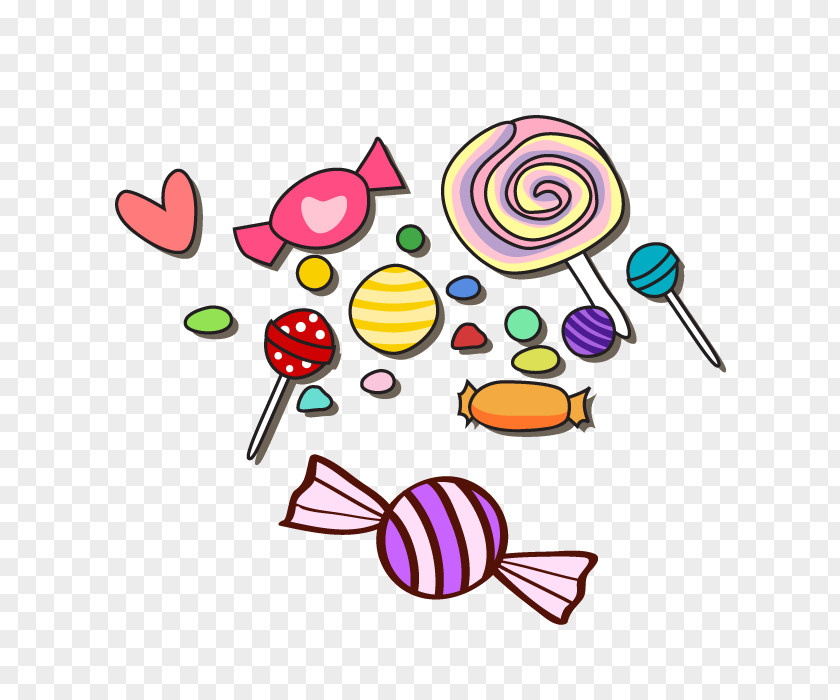 Cartoon Candy Lollipop Illustration PNG