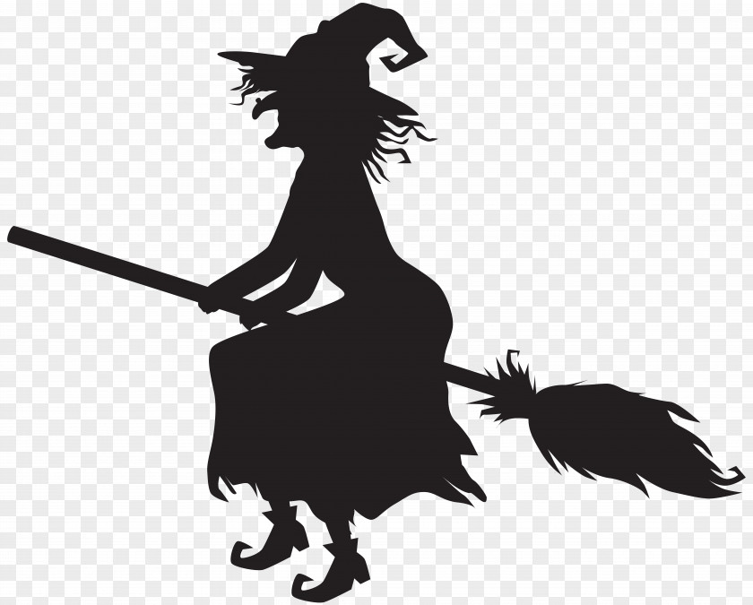Halloween Witch And Broom Clip Art Image PNG
