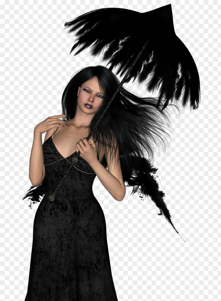 Dark Angel Digital Image Photography Black Hair Desktop Wallpaper PNG