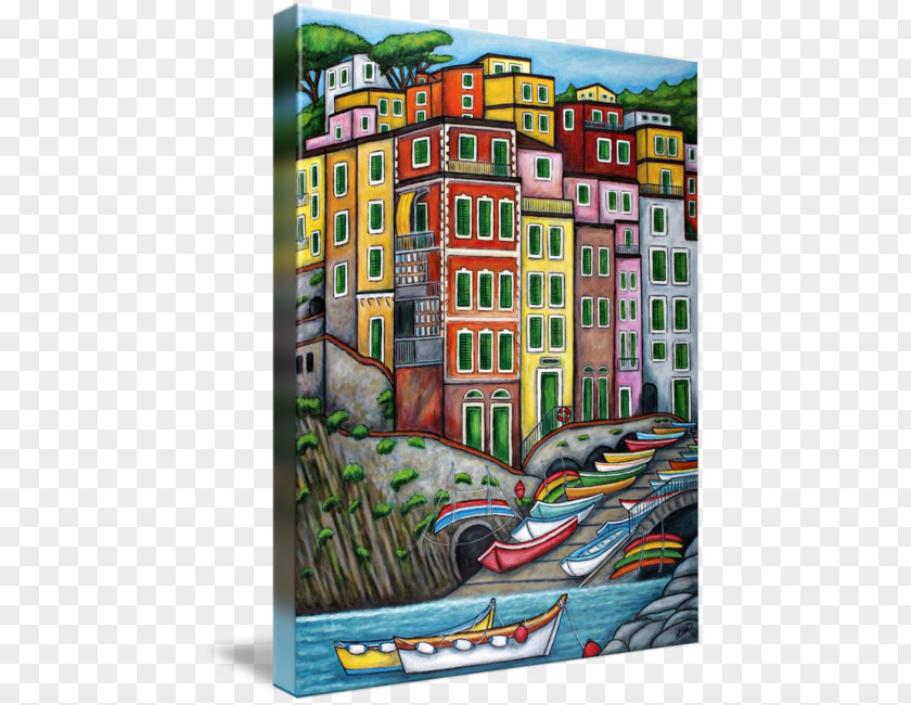 Manarola Vernazza Oil Painting Reproduction Art PNG