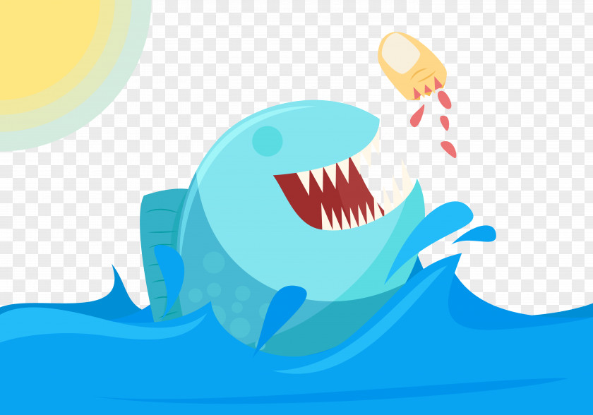 The Shark Eats Fish Piranha Illustration PNG