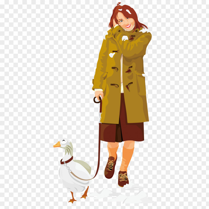 Woman Holding Goose Download Clip Art PNG