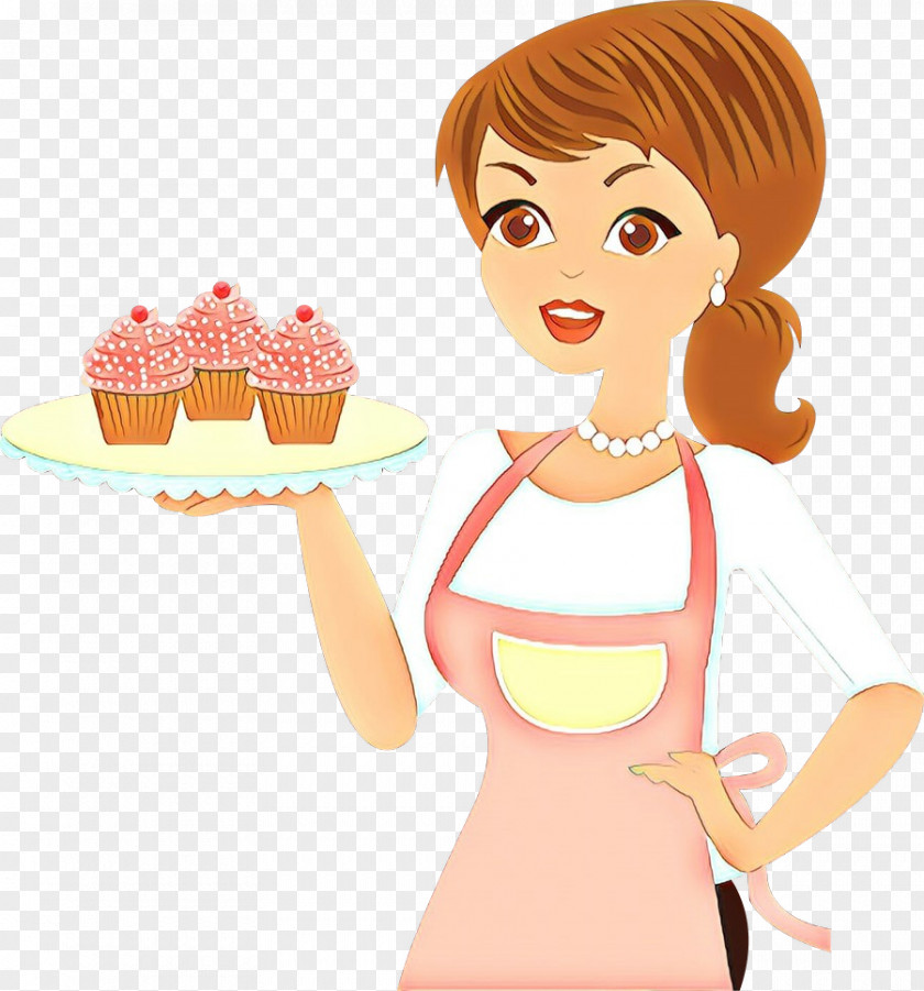 Bake Sale Brown Hair Cartoon Food PNG