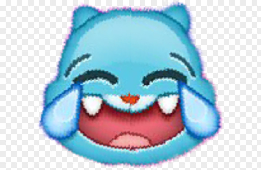 Groping Gumball Watterson Face With Tears Of Joy Emoji Character Cartoon PNG