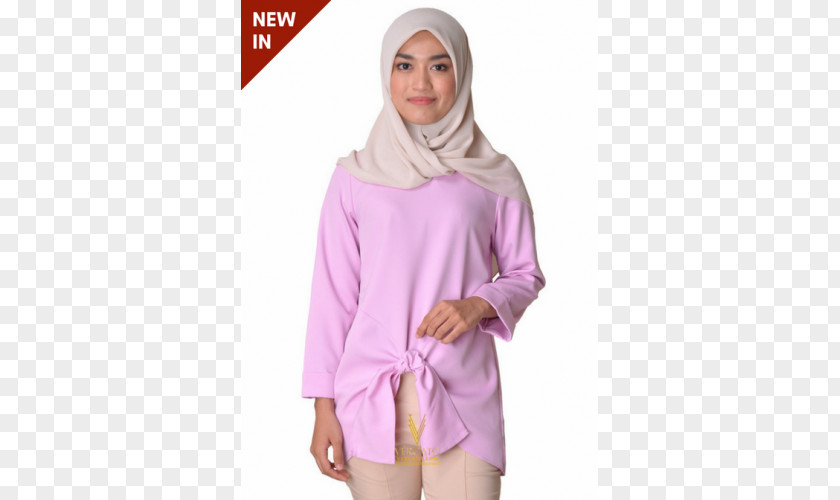 Islamic Purple Sleeve Pink M Nightwear Neck RTV PNG