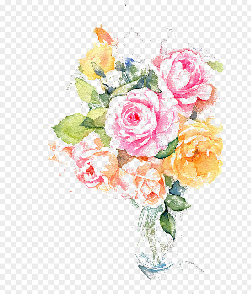 Water-color Ink Flower Watercolor Painting PNG
