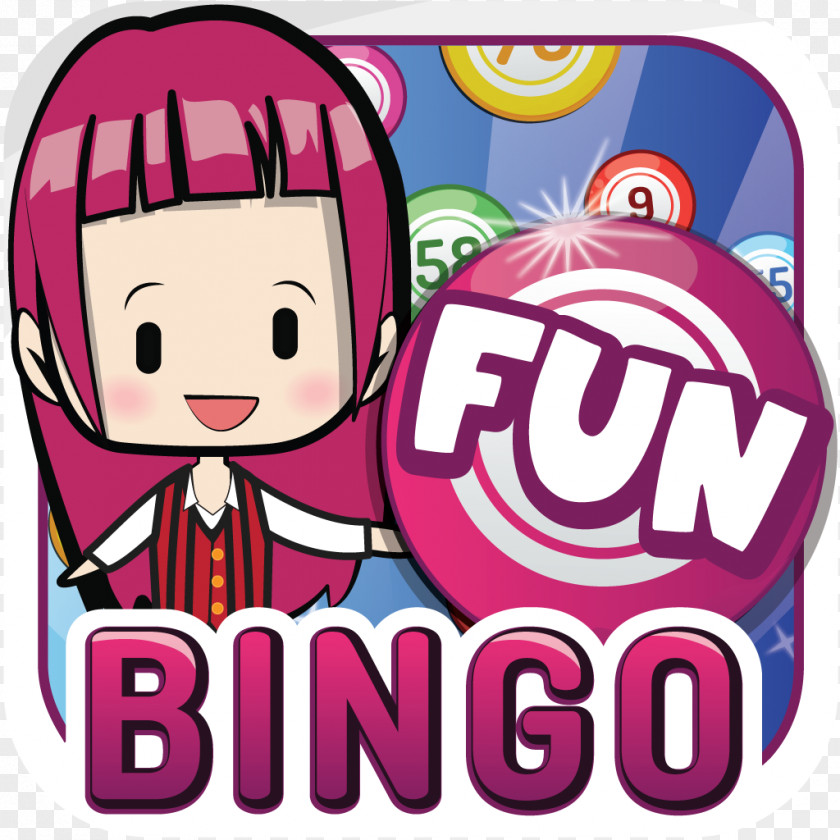 Bingo Card Logo Pink M Font PNG