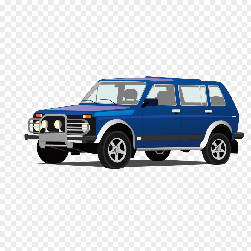 Dark Blue Jeep Car LADA 4x4 Chevrolet Niva Drawing PNG