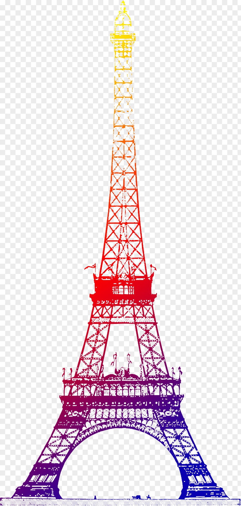 Eiffel Tower Shukhov Silhouette PNG