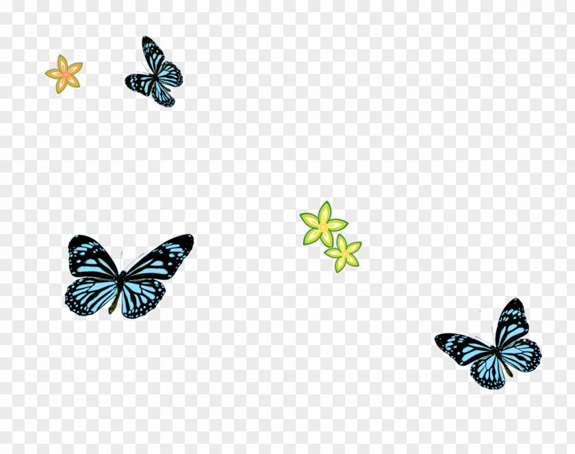 Hand-painted Blue Butterfly PNG