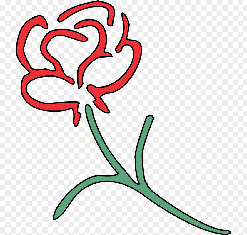 Red Flowers Mother's Day Stencil Embroidery Pattern PNG